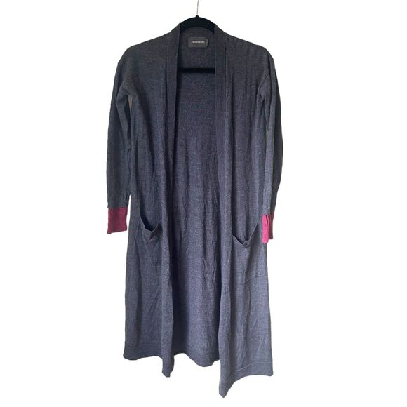 ZADIG & VOLTAIRE Romy Merino Wool Duster Sz‎ Medium - Picture 2 of 6